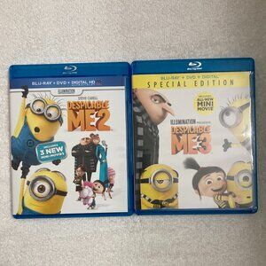 Despicable Me 2 and 3 Blu-Ray and DVD